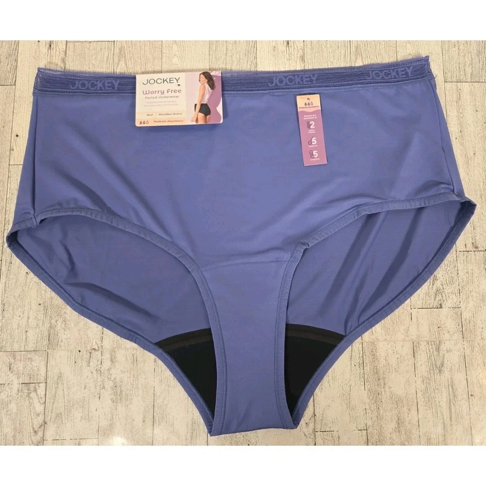 Jockey Period Underwear Brief 4XL Mod Absorb Microfiber Worry Free Lot of 2